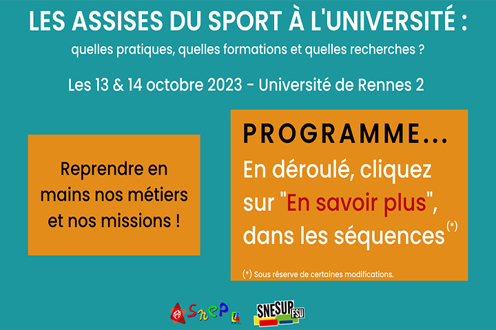 Programme des Assises du sport Rennes
