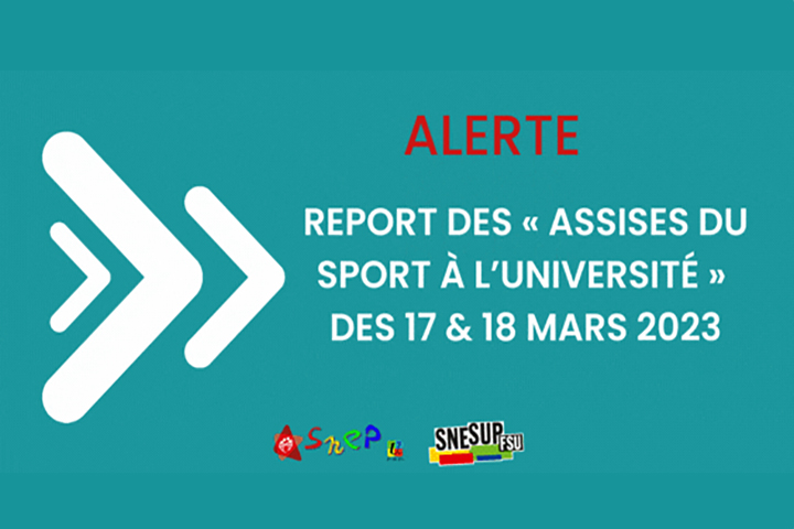 Report des « Assises du sport à l’université » des 17 et 18 mars 2023