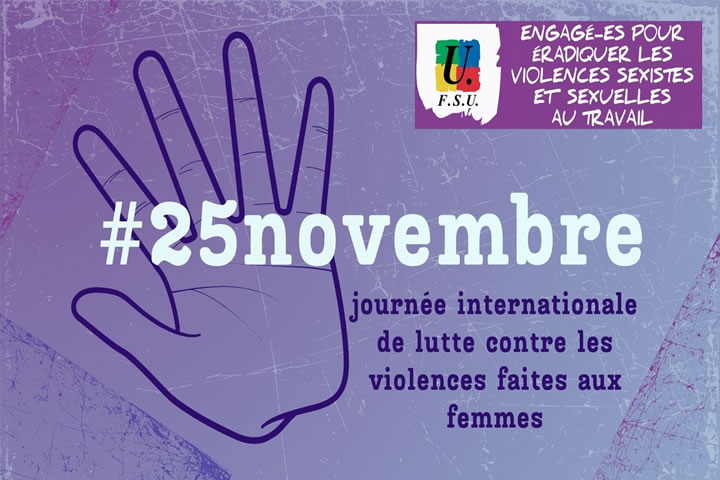 Le 25 novembre, manifestons contre les violences sexistes et sexuelles