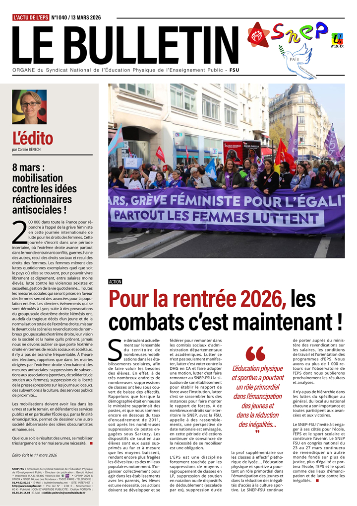 Bulletin 1040 – Mars 2026