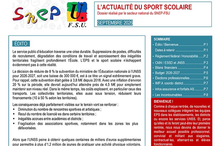 couv buletin sport sco 26