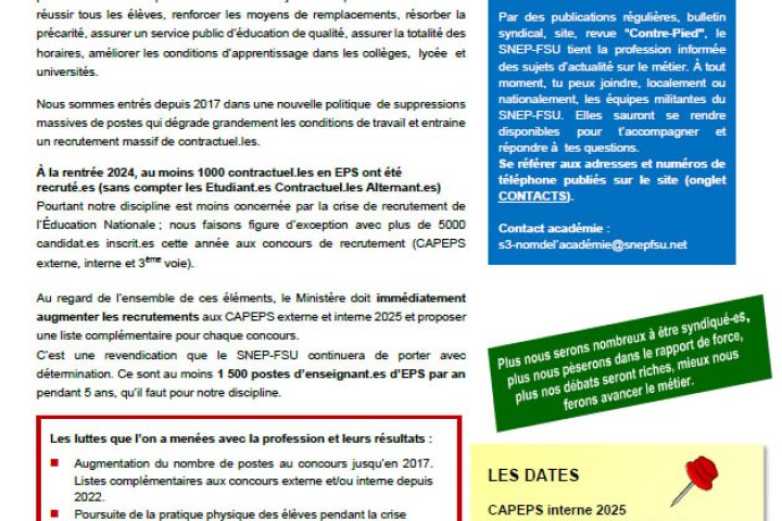 tract capeps externe 2025